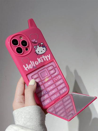 HelloKitty Flip-Spiegel-Telefonhülle