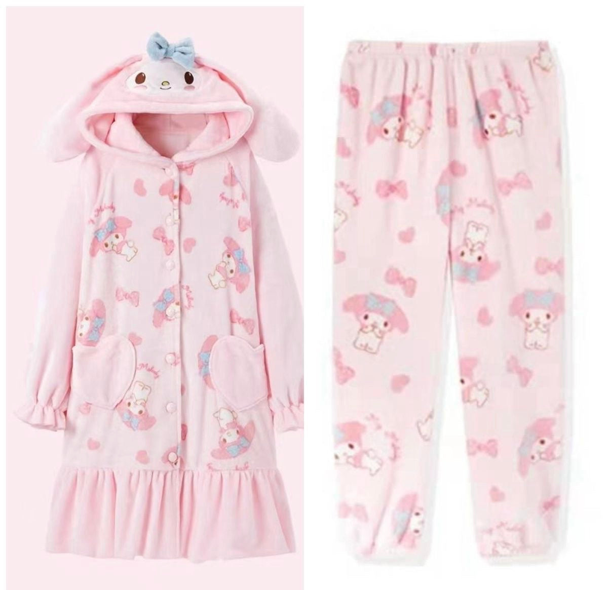 MyMelody Coral Fleece Robe