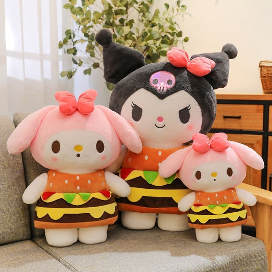 Sanrio Burger Plush （Kuromi /My Melody)