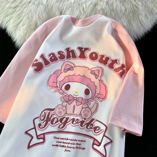 Sanrio im Katzenkostüm-Shirt (KR/ML)