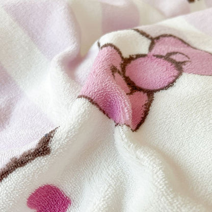 Hello Kitty Winter Plush and Thick Coral Fleece Bedding Set