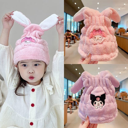 Sanrio Children's Bunny Ears Shaped Hair Drying Cap