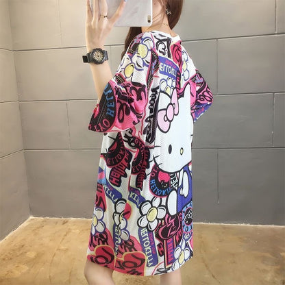 Sanrio Mesh Ice Silk Comfort Casual Dress