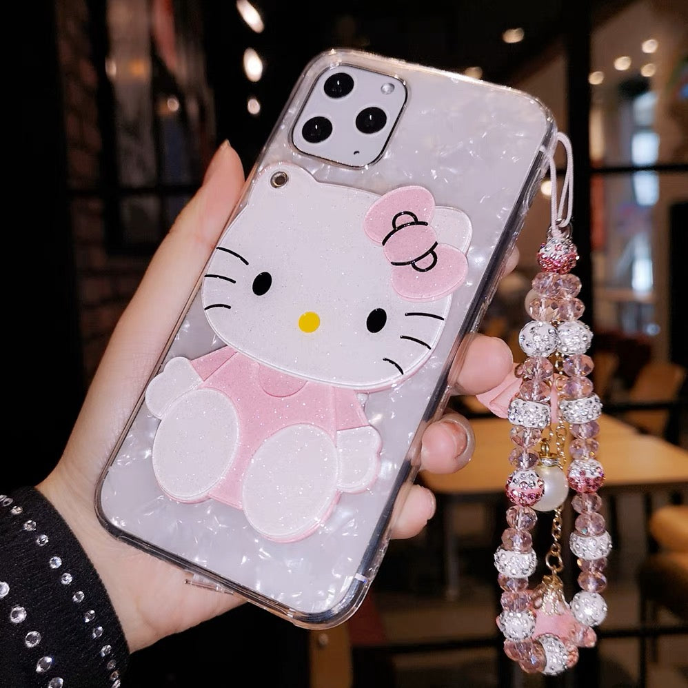 HelloKitty Shell Phone Case With Phone Charm