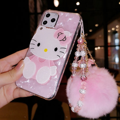 HelloKitty Shell Phone Case With Phone Charm