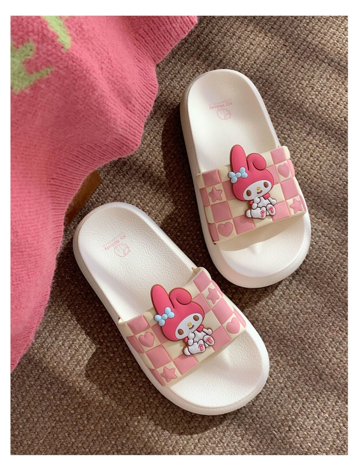 Sanrio Checkerboard Design Slippers