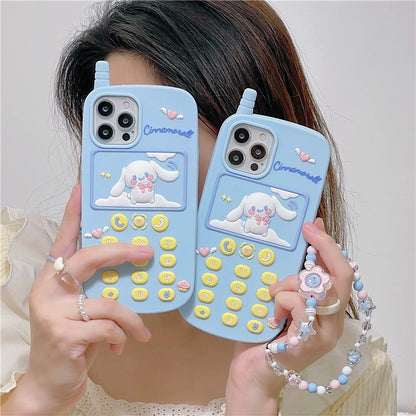 Cinnamoroll Y2K 3D-Telefonhülle mit Telefonanhänger