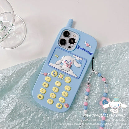 Cinnamoroll Y2K 3D-Telefonhülle mit Telefonanhänger