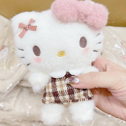 Hello Kitty Plaid Dress Doll Keychain