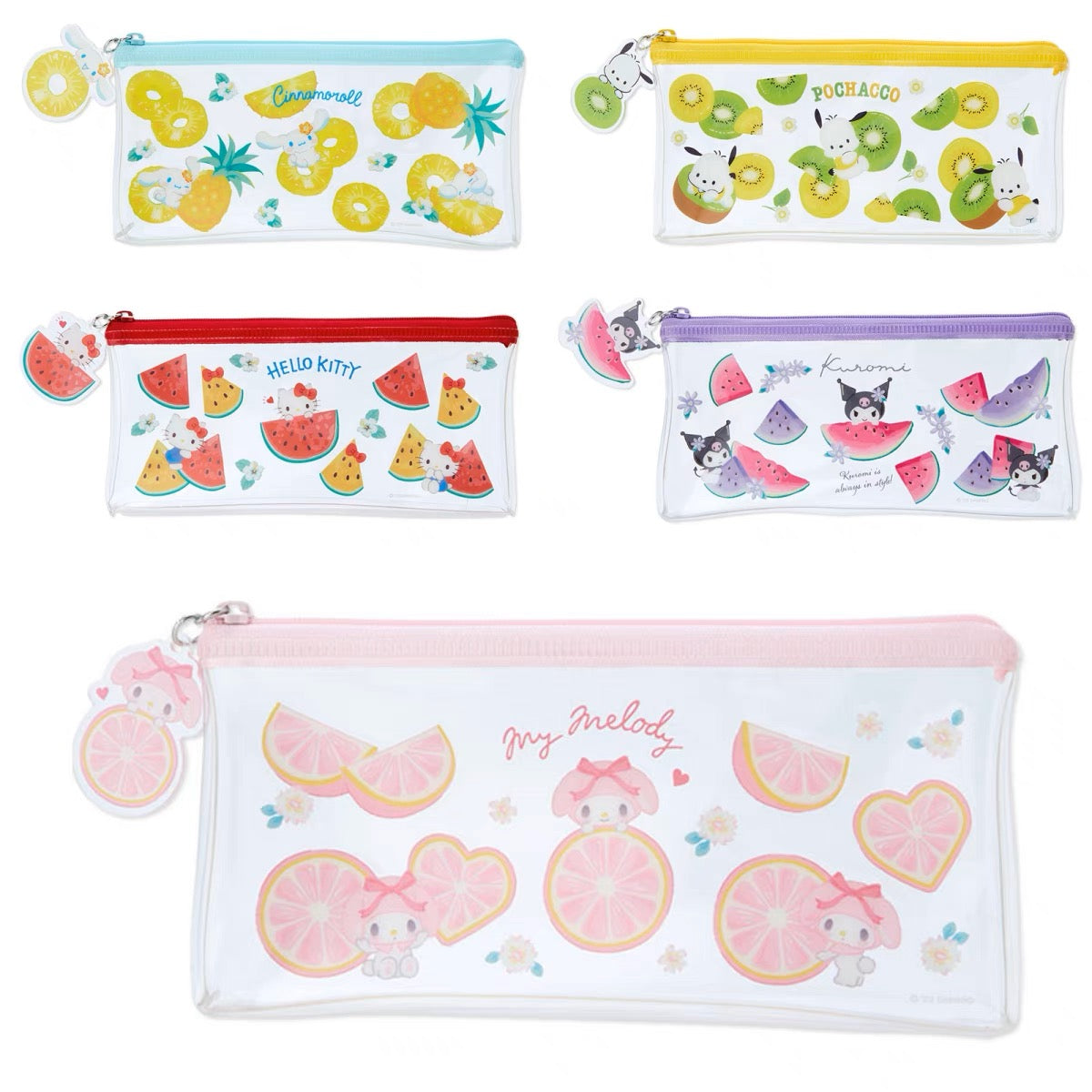 NEW Sanrio Cinnamoroll Clear Pen Pouch Pencil Case Stationery Storage Case