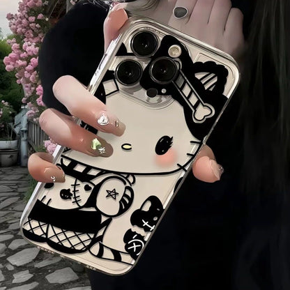 Hello Kitty / Kuromi Dark Angel Transparent Phone Case