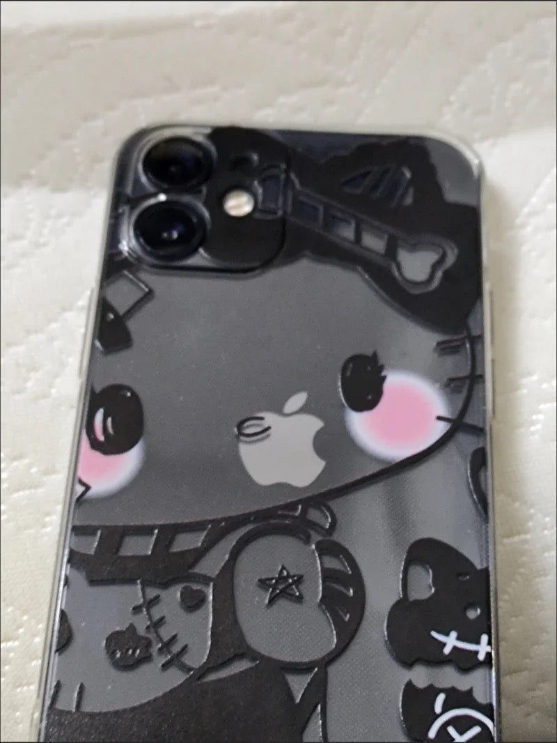 Hello Kitty / Kuromi Dark Angel Transparent Phone Case