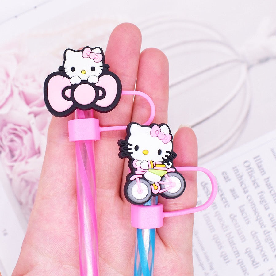 6 PCs Hello Kitty Straw Toppers Set