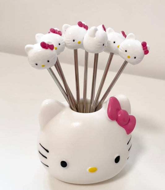 Hello Kitty Fruit Forks Set