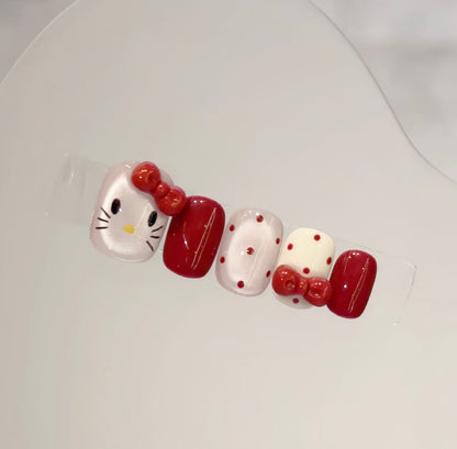 Hello Kitty Cat Eye Press-On Nail Set