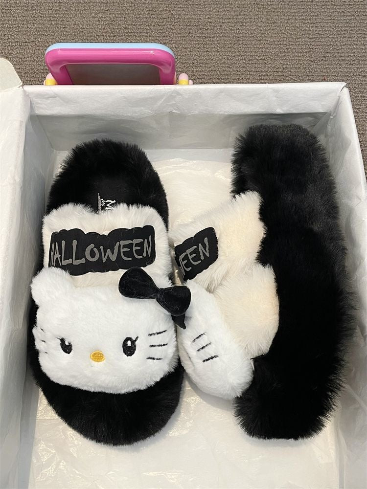 Hello Kitty Halloween Fluffy Slippers