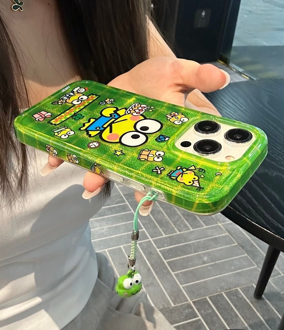 Keroppi Phone Case with Frog Bell Charm