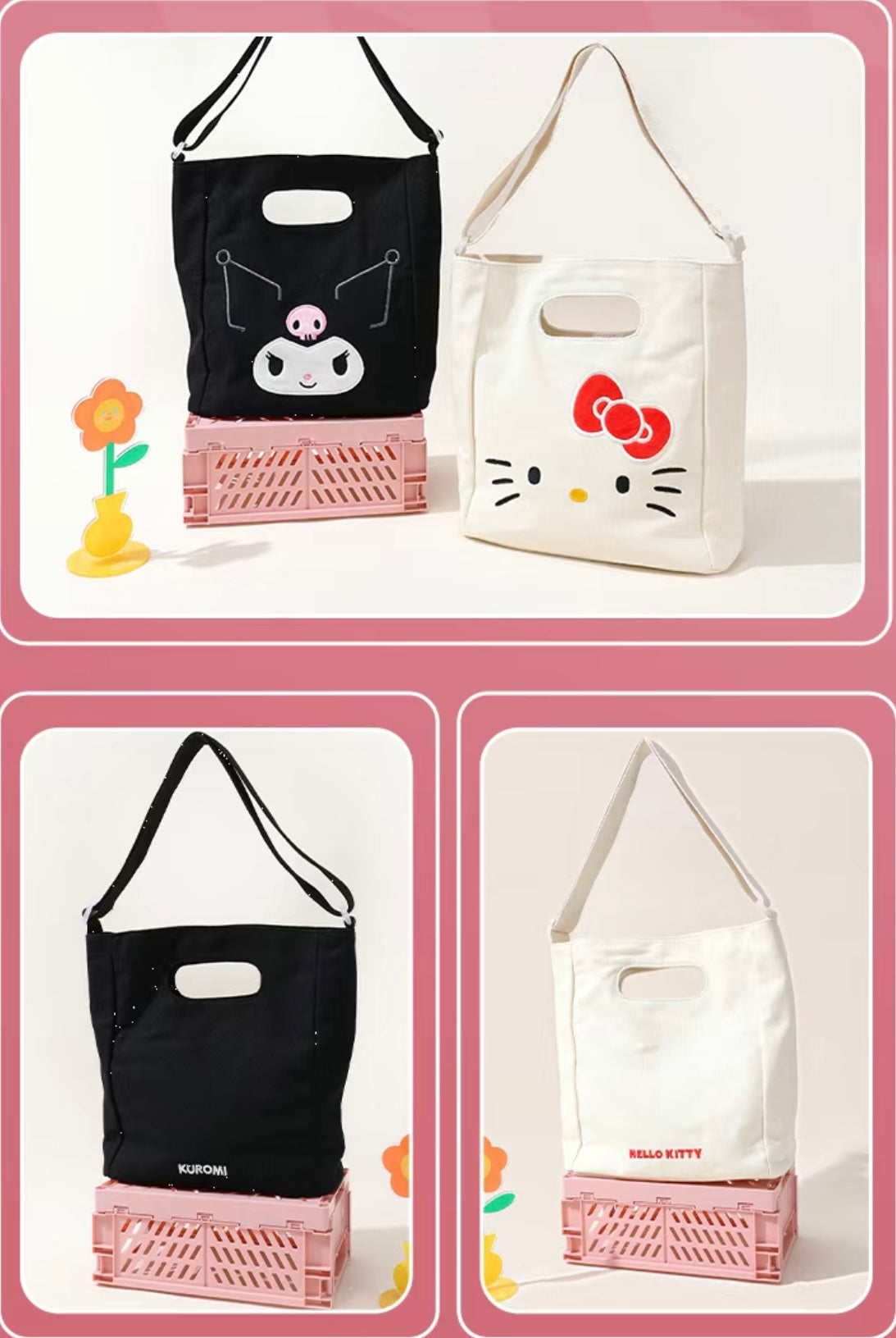 Sanrio Canvas Tote Crossbody Bag HK KR GoodChoyice