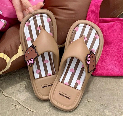 Tanned Hello Kitty Flip-flop Slippers