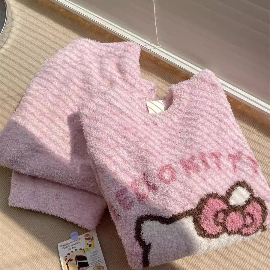 HelloKitty Pink Fleece Pajamas Set