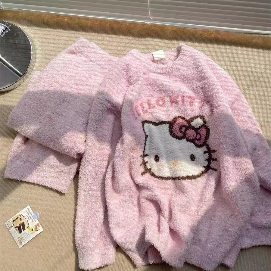 HelloKitty Pink Fleece Pajamas Set