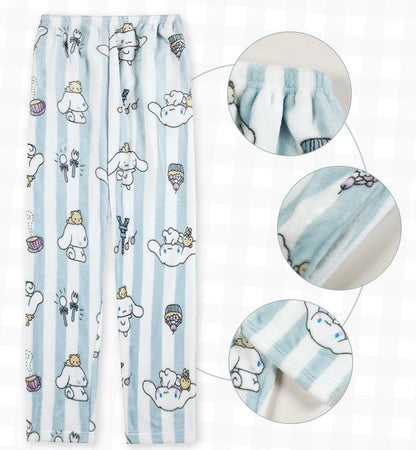 Sanrio – Flauschige Pyjamahose in Pastell