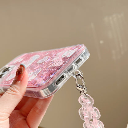 Sanrio Quick Sand Phone Cases with Phone Charm