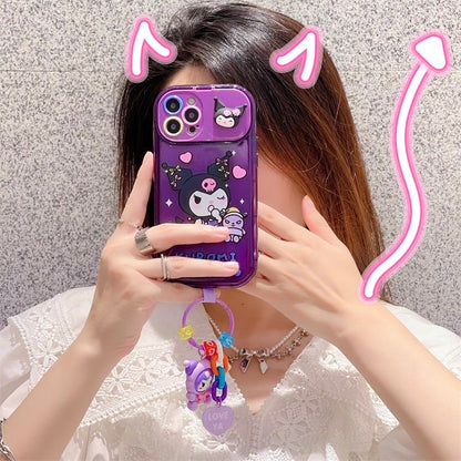 Sanrio Phone Case with Mirror & Dangle Charm