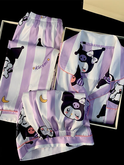 Kuromi Stripe Pajamas Set (3 PCs)