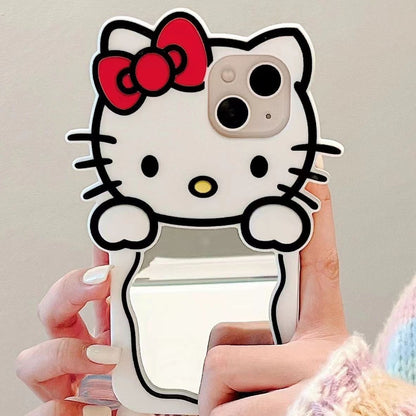 HelloKitty Phone Case with Mirror & Beads Charm