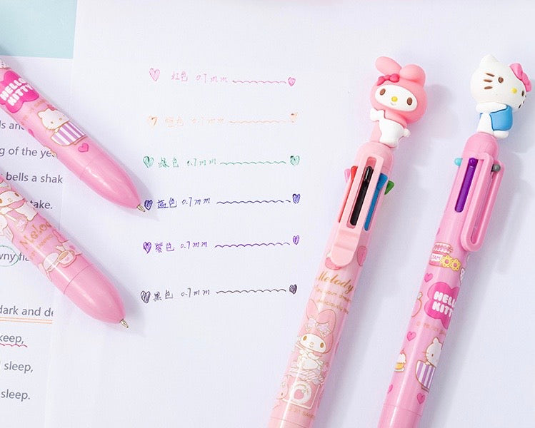 Hello Kitty Figure 6-Color Ballpoint Pen
