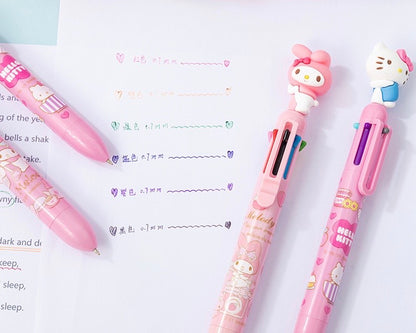 My Melody / Hello Kitty 6 color Ballpoint Pen